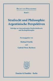 Cover von Strafrecht und Philosophie: Argentinische Perspektiven.