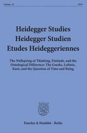 Cover von Heidegger Studies - Heidegger Studien - Etudes Heideggeriennes.