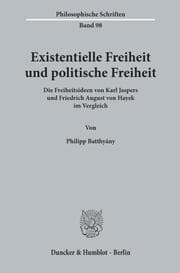 Cover von Existentielle Freiheit und politische Freiheit.