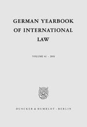 Cover von German Yearbook of International Law - Jahrbuch für Internationales Recht.