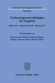 Cover von Verfassungsentwicklungen im Vergleich.