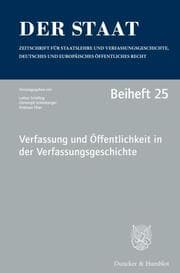 Cover von Verfassung und Öffentlichkeit in der Verfassungsgeschichte.