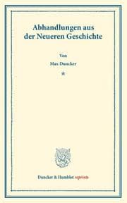 Cover von Abhandlungen aus der Neueren Geschichte.