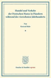 Cover von Handel und Verkehr der Deutschen Hanse