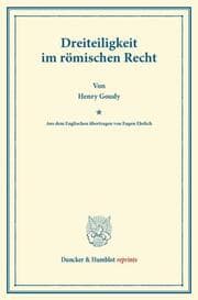 Cover von Dreiteiligkeit im römischen Recht.