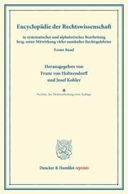 Cover von Encyklopädie der Rechtswissenschaft