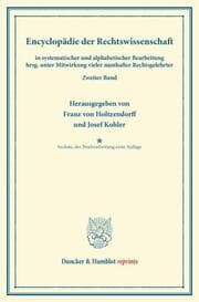 Cover von Encyklopädie der Rechtswissenschaft