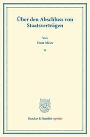 Cover von Über den Abschluss von Staatsverträgen.