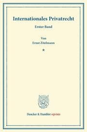 Cover von Internationales Privatrecht.