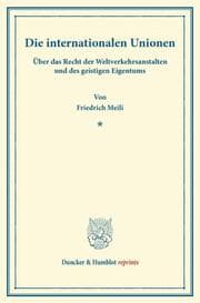 Cover von Die internationalen Unionen.
