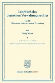 Cover von Lehrbuch des deutschen Verwaltungsrechtes.