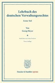 Cover von Lehrbuch des deutschen Verwaltungsrechts.