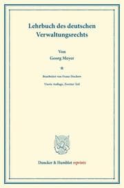 Cover von Lehrbuch des deutschen Verwaltungsrechts.