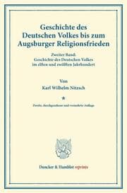 Cover von Geschichte des Deutschen Volkes bis zum Augsburger Religionsfrieden.