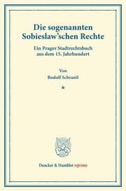 Cover von Die sogenannten Sobieslaw'schen Rechte.