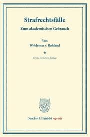 Cover von Strafrechtsfälle.