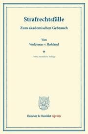 Cover von Strafrechtsfälle.