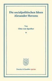 Cover von Die socialpolitischen Ideen Alexander Herzens.