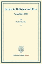 Cover von Reisen in Bolivien und Peru.