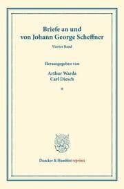 Cover von Briefe an und von Johann George Scheffner.