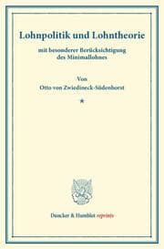 Cover von Lohnpolitik und Lohntheorie