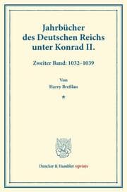 Cover von Jahrbücher des Deutschen Reichs unter Konrad II.