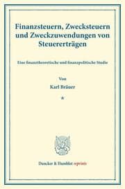 Cover von Finanzsteuern, Zwecksteuern und Zweckzuwendungen von Steuererträgen.