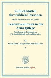 Cover von Zufluchtstätten für weibliche Personen.