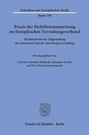 Cover von Praxis der Richtlinienumsetzung im Europäischen Verwaltungsverbund.