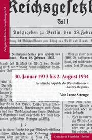 Cover von 30. Januar 1933 bis 2. August 1934.