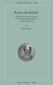 Cover von Recht oder Politik?