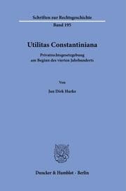 Cover von Utilitas Constantiniana.