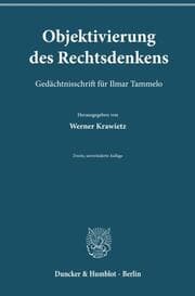 Cover von Objektivierung des Rechtsdenkens.