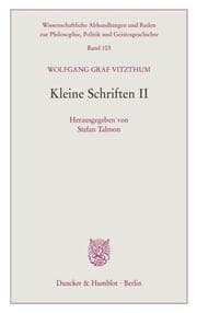 Cover von Kleine Schriften II.