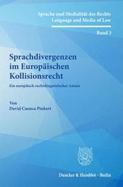 Cover von Sprachdivergenzen im Europäischen Kollisionsrecht.