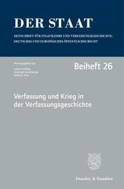 Cover von Verfassung und Krieg in der Verfassungsgeschichte.