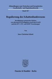 Cover von Regulierung des Schattenbankwesens.