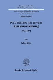 Cover von Die Geschichte der privaten Krankenversicherung.