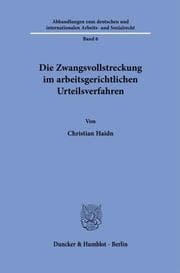 Cover von Die Zwangsvollstreckung im arbeitsgerichtlichen Urteilsverfahren.