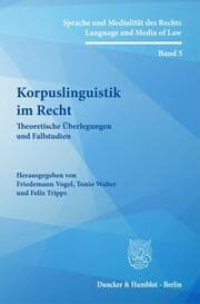 Cover von Korpuslinguistik im Recht