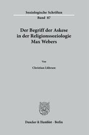 Cover von Der Begriff der Askese in der Religionssoziologie Max Webers.