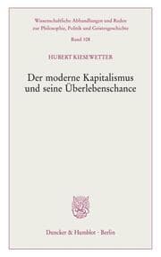 Cover von Der moderne Kapitalismus und seine Überlebenschance