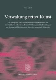 Cover von Verwaltung rettet Kunst