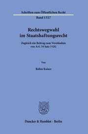Cover von Rechtswegwahl im Staatshaftungsrecht.