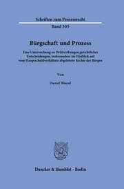 Cover von Bürgschaft und Prozess