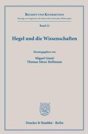 Cover von Hegel und die Wissenschaften