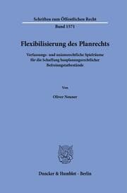 Cover von Flexibilisierung des Planrechts