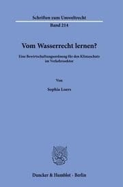 Cover von Vom Wasserrecht lernen?