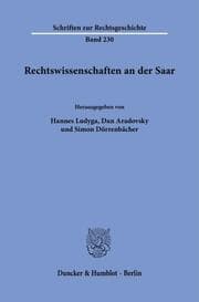Cover von Rechtswissenschaften an der Saar