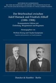 Cover von Der Briefwechsel zwischen Adolf Harnack und Friedrich Althoff (1886-1908)